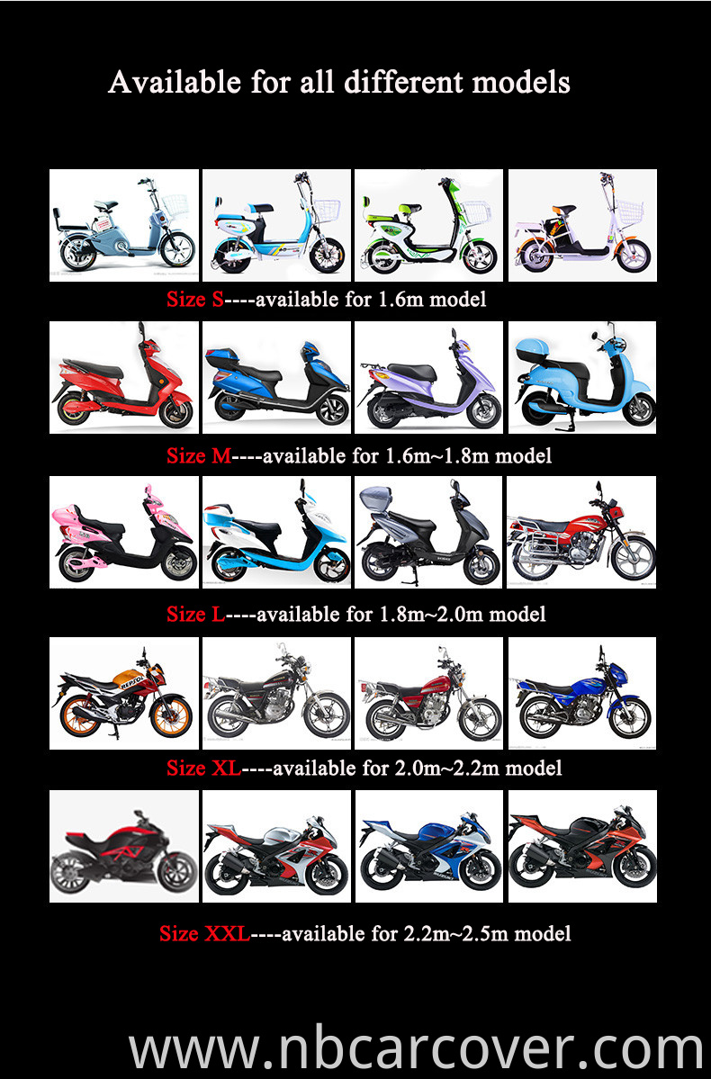 Personalized brand cheap soft pvc solid sun protection durable motorcycle cover plastic